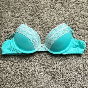 Aerie 32A green lace push up bra